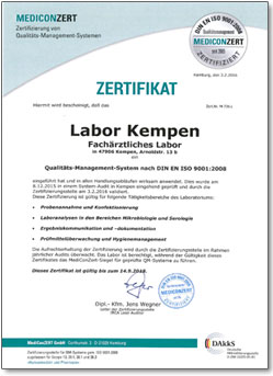 Zertifizierung Labor
